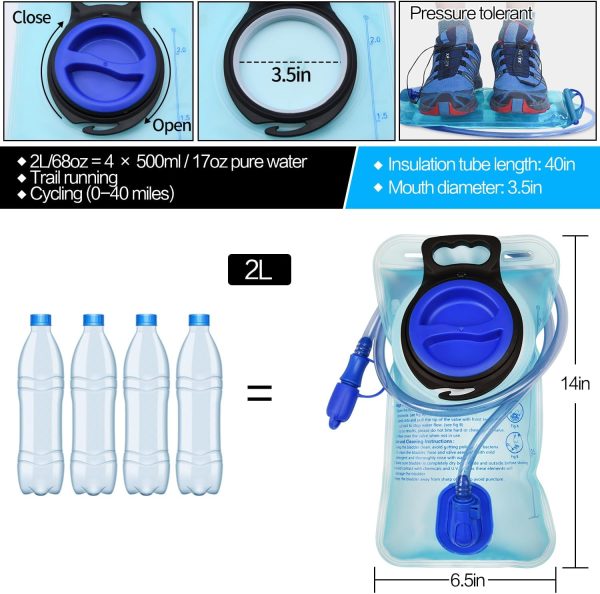 1.5L/2L/2.5L/3L Hydration Bladder, Large Opening Water Bladder for Cycling Hiking Camping - Image 3