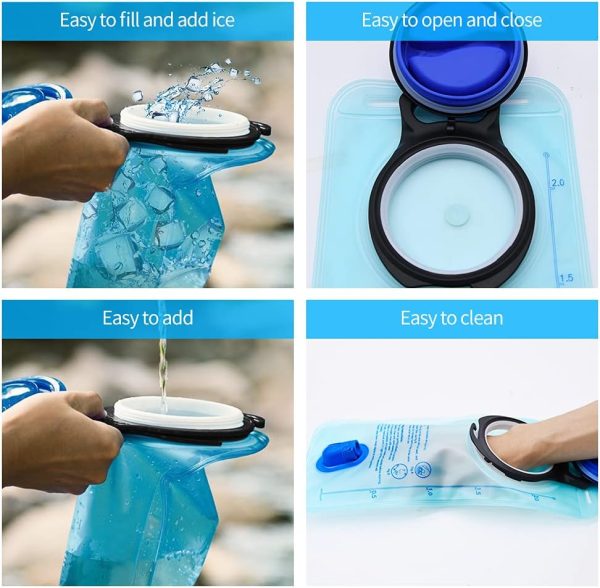 1.5L/2L/2.5L/3L Hydration Bladder, Large Opening Water Bladder for Cycling Hiking Camping - Image 4
